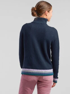 Woolicious Waffle 1/4 Zip Sweater - Stripe -Rab store 490958 04