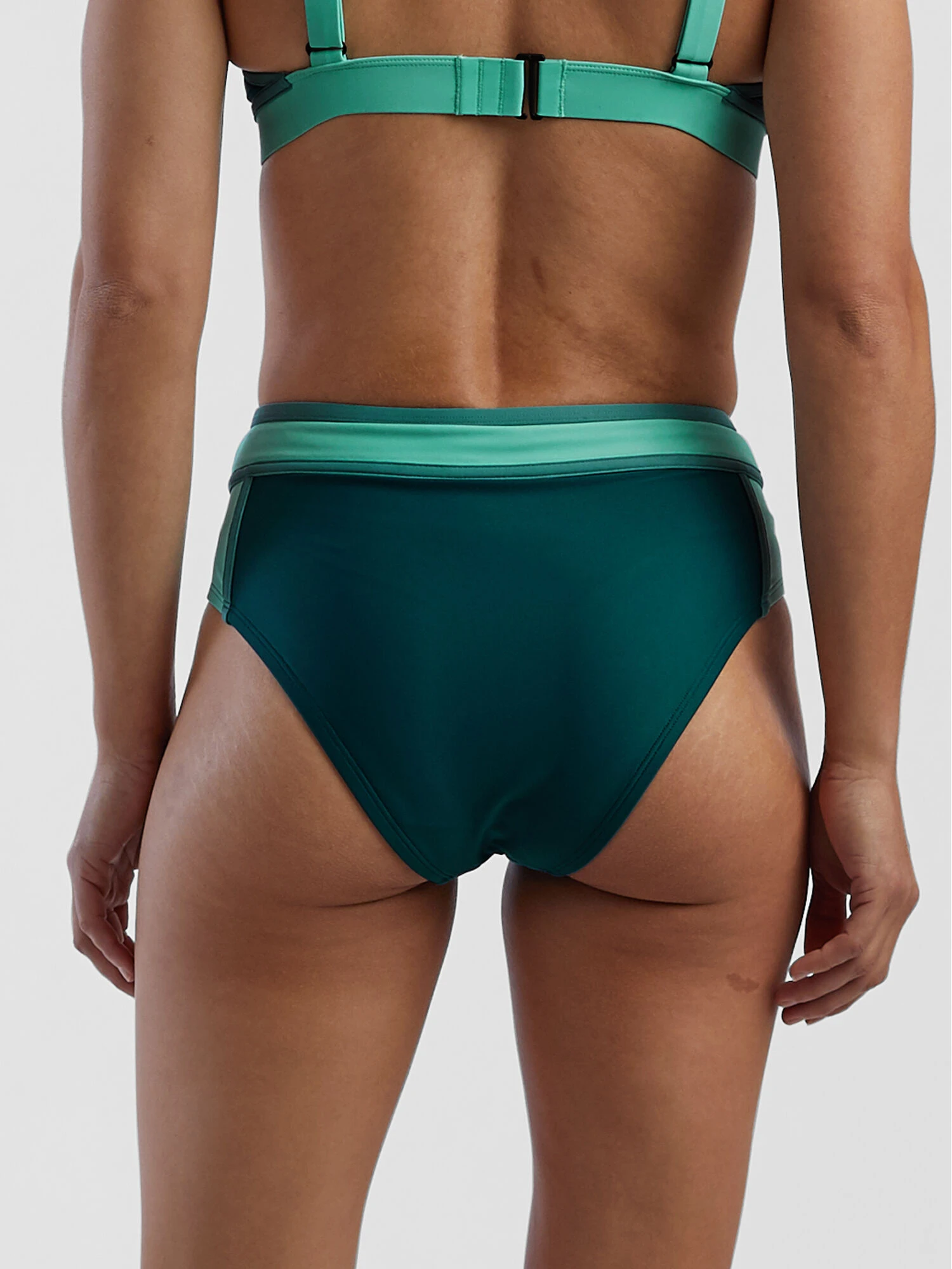 Rockaway High Waisted Bikini Bottom - Colorblock 4 Rockaway High Waisted Bikini Bottom - Colorblock - Image 2